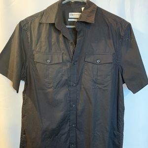 Calvin Klein Mens short sleeve slim w/stretch button down shirt SZ Small NWOT